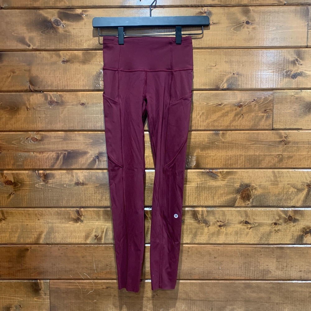 Lululemon Garnet Fast and Free Tight II 25" *Non-Reflective Nulux